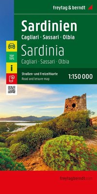 Sardinien, Straßen- und Freizeitkarte 1:150.000, freytag & berndt Sardinien, Straßen- und Freizeitkarte 1:150.000, freytag & berndt