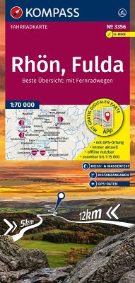 Cover KOMPASS Fahrradkarte 3356 Rhön, Fulda 1:70.000