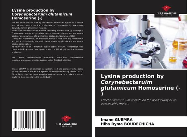 Lysine production by Corynebacteruim glutamicum Homoserine (-) Lysine production by Corynebacteruim glutamicum Homoserine (-)