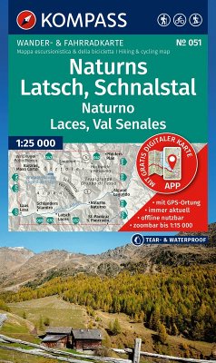 Cover KOMPASS Wanderkarte 051 Naturns, Latsch, Schnalstal / Naturno, Laces, Val Senales 1:25.000