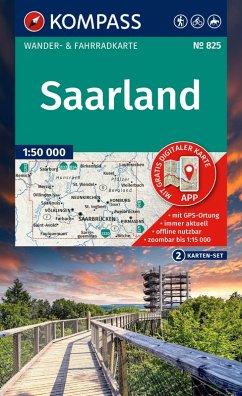 Cover KOMPASS Wanderkarten-Set 825 Saarland (2 Karten) 1:50.000