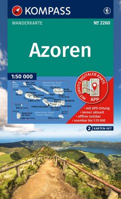 Cover KOMPASS Wanderkarten-Set 2260 Azoren (2 Karten) 1:50.000