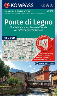 Cover KOMPASS Wanderkarte 107 Ponte di Legno, Alta Val Camonica, Passo del Tonale, Val di Vermiglio, Val Genova 1:50.000