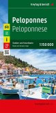 Peloponnes, Straßen- und Freizeitkarte 1:150.000, freytag & berndt