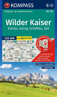 Cover KOMPASS Wanderkarte 134 Wilder Kaiser - Ellmau - Going - Scheffau - Söll 1:25.000