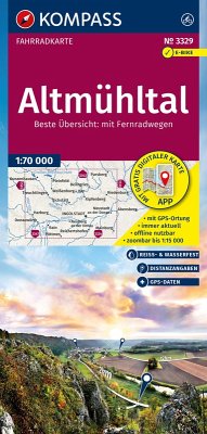 Cover KOMPASS Fahrradkarte 3329 Altmühltal 1:70.000