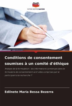 Conditions de consentement soumises à un comité d'éthique - Bessa Bezerra, Edilnete Maria