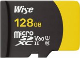 Wise microSDXC UHS-II V60 128GB R:290MBs / W:100MBs WI-MSD-S128