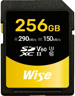 Cover Wise SDXC UHS-II V60 256GB R:290MBs / W:150MBs WI-SD-S256