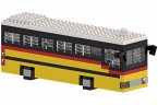 BRIXIES 200161 - Schweizer Postauto, 3D Konstruktionsbausatz aus Ministeinen, 339 Teile