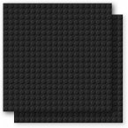 BRIXIES 225018 - Platte 20 x 20 Doppelpack schwarz, Bauplatten, 1 Stück