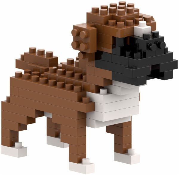 BRIXIES 200088 - Boxer, 3D Konstruktionsbausatz aus Ministeinen, 89 Teile BRIXIES 200088 - Boxer, 3D Konstruktionsbausatz aus Ministeinen, 89 Teile