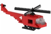 BRIXIES 200159 - Schweizer Helikopter, 3D Konstruktionsbausatz aus Ministeinen, 159 Teile
