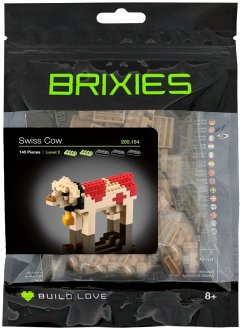BRIXIES 200154 - Schweizer Kuh, 3D Konstruktionsbausatz aus Ministeinen, 142 Teile BRIXIES 200154 - Schweizer Kuh, 3D Konstruktionsbausatz aus Ministeinen, 142 Teile