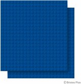 BRIXIES 225015 - Platte 20 x 20 Doppelpack blau, Bauplatten, 1 Stück