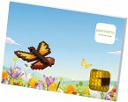 BRIXIES 220041 - Postkarte Schmetterling, 3D Konstruktionsbausatz aus Ministeinen, 125 Teile