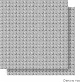 BRIXIES 225016 - Platte 20 x 20 Doppelpack hellgrau , Bauplatten, 1 Stück