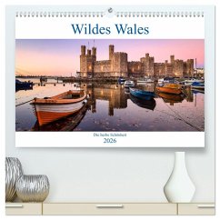 Wildes Wales (hochwertiger Premium Wandkalender 2026 DIN A2 quer), Kunstdruck in Hochglanz Wildes Wales (hochwertiger Premium Wandkalender 2026 DIN A2 quer), Kunstdruck in Hochglanz