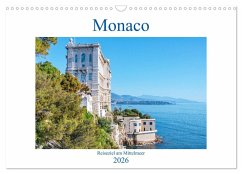 Monaco - Reiseziel am Mittelmeer (Wandkalender 2026 DIN A3 quer), CALVENDO Monatskalender