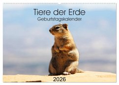 Tiere der Erde Geburtstagskalender (Wandkalender 2026 DIN A2 quer), CALVENDO Monatskalender Tiere der Erde Geburtstagskalender (Wandkalender 2026 DIN A2 quer), CALVENDO Monatskalender