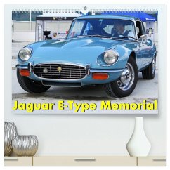 Jaguar E-Type Memorial (hochwertiger Premium Wandkalender 2026 DIN A2 quer), Kunstdruck in Hochglanz