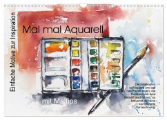 Cover Mal mal Aquarell (Wandkalender 2026 DIN A3 quer), CALVENDO Monatskalender