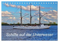 Cover Schiffe auf der Unterweser (Tischkalender 2026 DIN A5 quer), CALVENDO Monatskalender