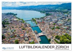 Luftbildkalender Zürich (Wandkalender 2026 DIN A2 quer), CALVENDO Monatskalender