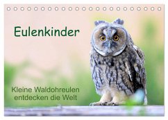 Cover Eulenkinder - Kleine Waldohreulen entdecken die Welt (Tischkalender 2026 DIN A5 quer), CALVENDO Monatskalender