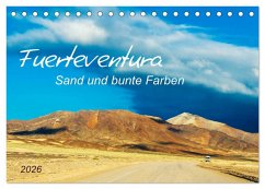 Cover Fuerteventura Sand und bunte Farben (Tischkalender 2026 DIN A5 quer), CALVENDO Monatskalender