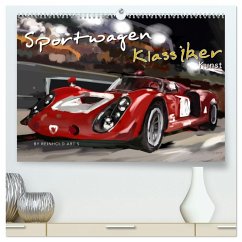 Cover Sportwagen Klassiker Kunst (hochwertiger Premium Wandkalender 2026 DIN A2 quer), Kunstdruck in Hochglanz