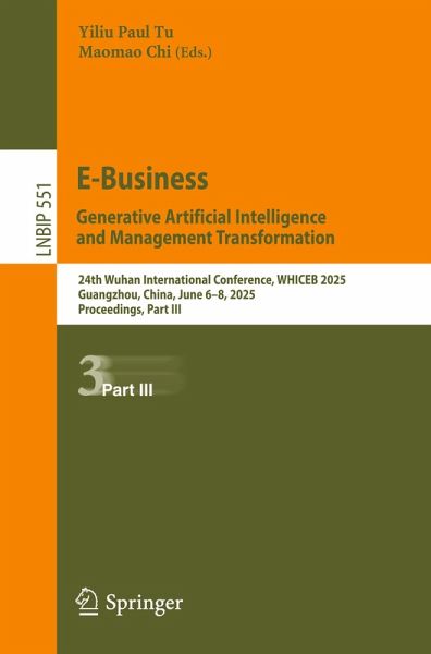 E-Business. Generative Artificial Intelligence and Management Transformation E-Business. Generative Artificial Intelligence and Management Transformation