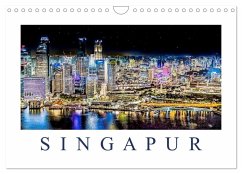 Singapur - Asiatische Metropole bei Nacht (Wandkalender 2026 DIN A4 quer), CALVENDO Monatskalender Singapur - Asiatische Metropole bei Nacht (Wandkalender 2026 DIN A4 quer), CALVENDO Monatskalender
