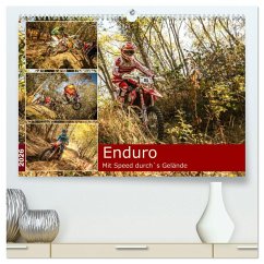 Enduro Mit Speed durch`s Gelände (hochwertiger Premium Wandkalender 2026 DIN A2 quer), Kunstdruck in Hochglanz