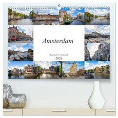 Amsterdam - Hauptstadt der Niederlande (hochwertiger Premium Wandkalender 2026 DIN A2 quer), Kunstdruck in Hochglanz