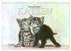 KATZEN PortraiTierART (Wandkalender 2026 DIN A4 quer), CALVENDO Monatskalender