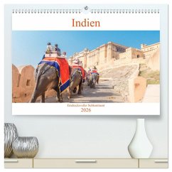 Indien - Eindrucksvoller Subkontinent (hochwertiger Premium Wandkalender 2026 DIN A2 quer), Kunstdruck in Hochglanz