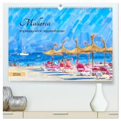 Cover Mallorca - Impressionen in Aquarellfarben (hochwertiger Premium Wandkalender 2026 DIN A2 quer), Kunstdruck in Hochglanz
