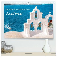 Santorini - Die malerische Kykladeninsel (hochwertiger Premium Wandkalender 2026 DIN A2 quer), Kunstdruck in Hochglanz