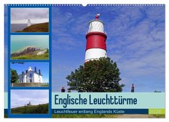 Cover Englische Leuchttürme - Leuchtfeuer entlang Englands Küste (Wandkalender 2026 DIN A2 quer), CALVENDO Monatskalender