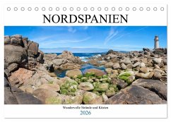 Cover Nordspanien - Wundervolle Strände und Küsten (Tischkalender 2026 DIN A5 quer), CALVENDO Monatskalender