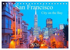 San Francisco - City on the Bay (Tischkalender 2026 DIN A5 quer), CALVENDO Monatskalender Cover San Francisco - City on the Bay (Tischkalender 2026 DIN A5 quer), CALVENDO Monatskalender