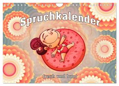 Cover Spruchkalender - frech und bunt (Wandkalender 2026 DIN A4 quer), CALVENDO Monatskalender