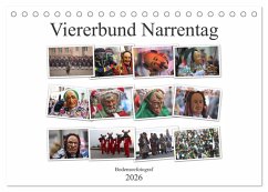 Narrentag Viererbund 2026 (Tischkalender 2026 DIN A5 quer), CALVENDO Monatskalender