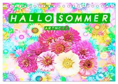 Cover Hallo Sommer - Artwork (Tischkalender 2026 DIN A5 quer), CALVENDO Monatskalender