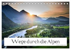 Wege durch die Alpen (Tischkalender 2026 DIN A5 quer), CALVENDO Monatskalender