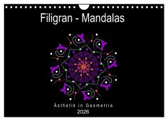 Cover Filigran - Mandalas (Wandkalender 2026 DIN A4 quer), CALVENDO Monatskalender