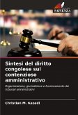 Sintesi del diritto congolese sul contenzioso amministrativo Sintesi del diritto congolese sul contenzioso amministrativo