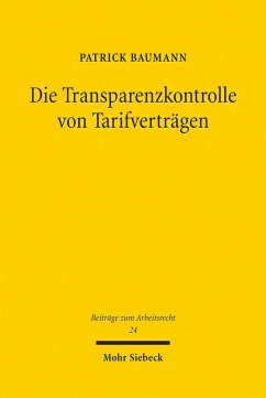 Cover Die Transparenzkontrolle von Tarifverträgen (eBook, PDF)
