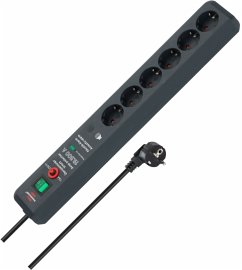 Brennenstuhl Secure-Tec 6-fach Steckdosenleiste anthrazit 3m